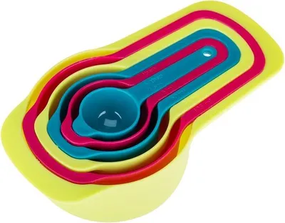 Image de Lot de cuillères doseuses de cuisine PRACTICO, 6 pièces, de 7,5 ml à 250 ml, différentes couleurs