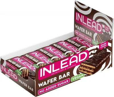 Produktbild von Inlead Wafer Bar (15x45g) Dark Choc - Riegel - Energie-Riegel