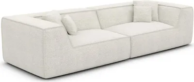 Produktbild von Bouclé 4-Sitzer Couch Liberia Weiß