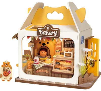 Immagine prodotto di puzzle 3D, orsetto mini torta, legno, Rolife, 67 pezzi