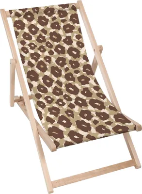 Produktbild von Dreamroots Liegestuhl klappbar Holz, Buchenholz bis zu 130 kg, Sonnenliege klappbar mit 3-stufiger Neigungsregulierung der Rückenlehne, Panther