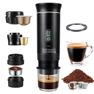 Tragbare Espressomaschine 20 bar 3-in-1 Kapseln & Kaffee