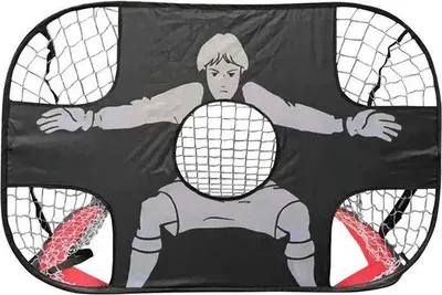 Produktbild von Famanu Rebounder 2-in-1 Fußball Trainingsmaterial - Schwarz/Rot