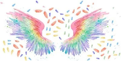 Produktbild von Wandtattoo 'Regenbogenflügel'
