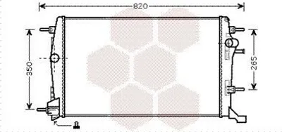 Produktbild von VAN WEZEL 43002414 Kühler Wasserkühler Motorkühler für RENAULT Scénic III (JZ0/1) GRAND SCÉNIC III (JZ0/1)