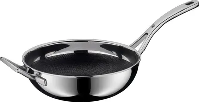 Obrázek produktu pro Wok Profi Resist 28 cm, voštinová struktura RVS, která chrání nepřilnavý povrch, rovnoměrné rozložení tepla, vhodný pro všechny zdroje tepla včetně indukce