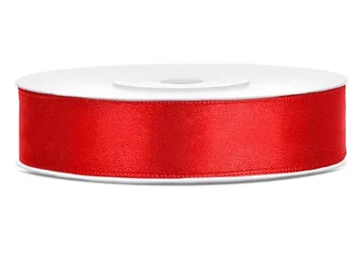 Zdjęcie produktu dla Wstążka satynowa 12 mm x 25 m Czerwona