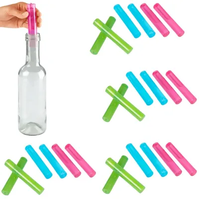 Produktbild von 24er Set Kühlakku Stab 12 x 2 cm Wiederverwendbar Eis Sticks Eisstäbe Eissticks Eiswürfel Stabform