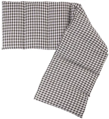 Produktbild von Rapssamenkissen 75x20cm groß 8-Kammer, braun-weiß - Wärmekissen, Körnerkissen