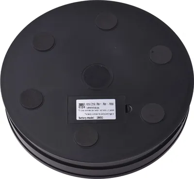 Produktbild von 25 cm/ 10 Zoll motorisierter rotierender Präsentationsständer mit LED-Licht 360° drehbarer elektrischer Potographie-Drehteller für Produkte Live-Videoshow 10 kg Tragfähigkeit geräuscharme Fernbedienung Schwarz