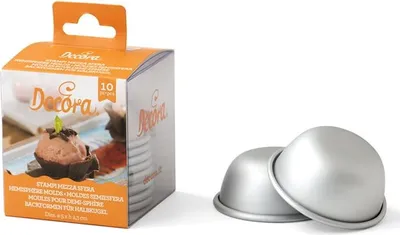 Productafbeelding van Aluminium bakvorm, halve bol, 5 cm / 10 stuks, Decora