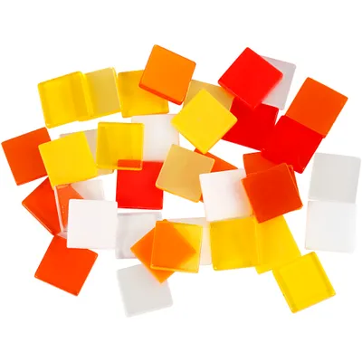 Produktbild von Mini-Mosaik, Größe 10x10 mm, Stärke: 2 mm, Harmonie in Rot-Orange, 25g