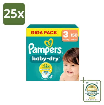 Produktbild von 25 x Pampers Baby-Dry Windeln Größe 3 - Vorratspackung - 25 Stücke