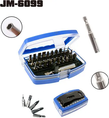 Produktbild von 31 in 1 JM-6099 Bits Feinmechanik Set Handy/ PC Reparatur Werkzeug Zubehör