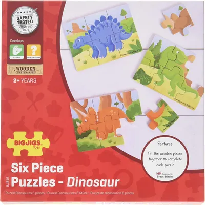 Productafbeelding van Set van 3 houten puzzels – Dinosaurussen