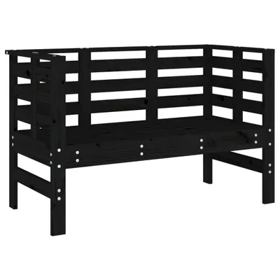 Produktbild von Gartenbank Schwarz 111,5x53x71 cm Massivholz Kiefer