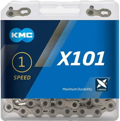 Produktbild von KMC X101 1SPD 112 Link Track Chain Silber