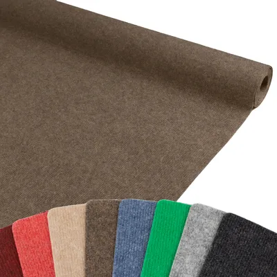 Produktbild von Primaflor Eventteppich Rips MALTA - Braun - 2,00m x 4,00m - Meterware - Viele Farben - Schwer Entflammbarer Messeteppich, Rutschfester Hochzeichtsläufer, Läufer für Hochzeiten