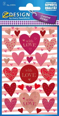 Produktbild von AVERY Zweckform ZDesign Sticker "LOVE" 26 Sticker