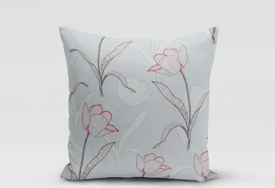 Produktbild von SCHÖNER LEBEN. Kissenhülle Tulpen mint verschiedene Größen Größe 60x60cm (HxB) 60x60cm (HxB) Größe