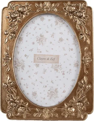 Image de Clayre & Eef Cadre photo 10x15 cm Plastique doré