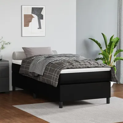 Obrázok produktu pre vidaXL Posteľný rošt čierny 90x200 cm Imitácia kože