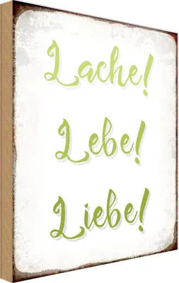 Produktbild von vianmo Holzschild 30x20 cm lache lebe liebe Dekoration