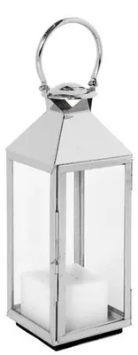 Obrázek produktu pro Designová lucerna z nerezové oceli Casa Padrino s rukojetí 18 x 18 x v. 67 cm - doplňky