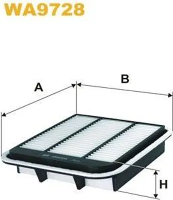 Produktbild von Luftfilter WIX FILTERS WA9728 für MITSUBISHI GRANDIS (NAW) Filtereinsatz