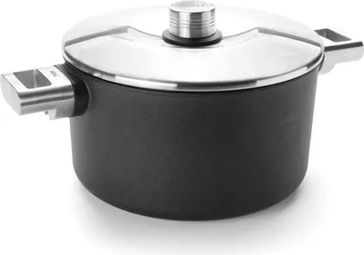 Produktbild von Woll DIAMOND XR logic Gusstöpfe mit Deckel, verschiedene Größen Varianten Edelstahlgriff + Edelstahldeckel, Größe Ø 24 cm
