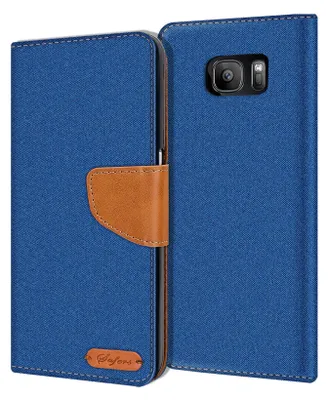 Obrázok produktu pre Kryt mobilného telefónu Samsung Galaxy S7 puzdro Wallet Flip Case Ochranný kryt Fabric Cover