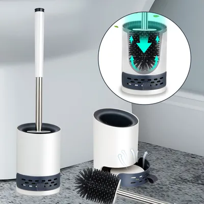 Produktbild von TolleTour Toilettenbürste Silikon WC-Bürste Toilettenbürste Silikon Klobürste Wandmontage Bürstengarnitur Bürste