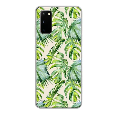 Produktbild von MuchoWow® Handyhülle Schutzhülle Hülle für Samsung Galaxy S20 Blätter - Muster - Monstera Silikon Softcase Handy Hülle - Bild