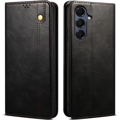 Produktbild von Hülle für Samsung Galaxy S26, Leder Flip Brieftasche Schutzhülle mit Standfunktion Schwarz
