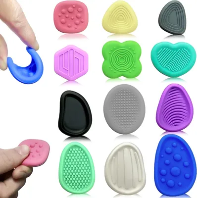 Produktbild von 12er Set Sensorik Spielzeug, 23 Einzigartige Texturen aus Silikon, Fidget Toys Gegen Angst & Stress für Erwachsene & Kinder, Antistress Spielzeug