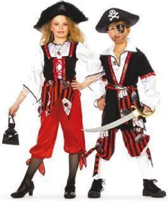 Produktbild von W3306-152-A rot-schwarz Jungen Kinder Pirat Seeräuber Kostüm Gr.152