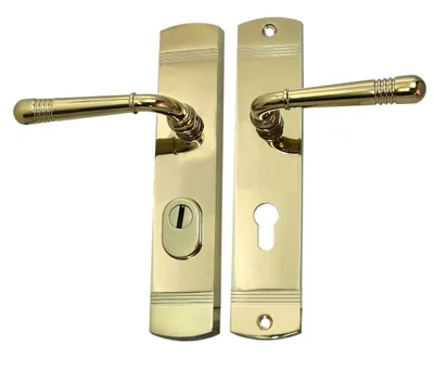 Produktbild von Wohnungstür Schutzbeschlag Helena LS Messing poliert WE 72 mm Dr-Dr mit ZA