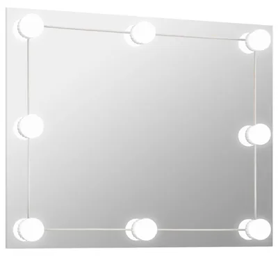Produktbild von vidaXL Wandspiegel ohne Rahmen mit LED-Beleuchtung Rechteckig Glas