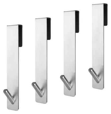 Image de Solidchoice - Crochets en acier inoxydable pour porte de douche en verre, lot de 4