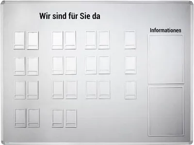Produktbild von Magnettafelset Fototaschen mit Rücken 1200x900x22