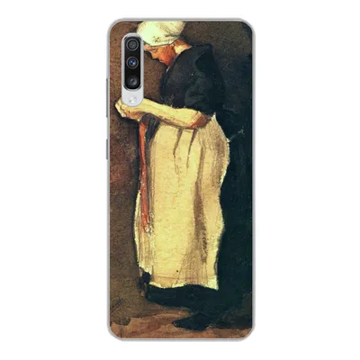 Produktbild von MuchoWow® Handyhülle Schutzhülle Hülle für Samsung Galaxy A70 Die Scheveningerin - Vincent van Gogh Silikon Softcase Handy Hülle - Schutzhaube