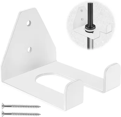 Image de Support mural pour barre de musculation, vertical, pour une seule barre, fixation murale robuste, gain de place