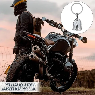 Biker Guardian Bell Motorrad Schutzglocke und Schlüsselanhänger - Engel Rijbel - Segen des Friedens - Glücksbringer