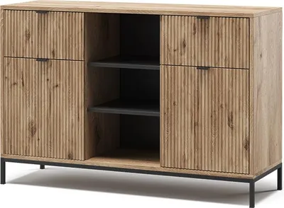 Obrázek produktu pro Kredenc Vicco Eliza Dub Viking 120 x 81.2 cm se 2 zásuvkami a 2 dvířky, Model 56450