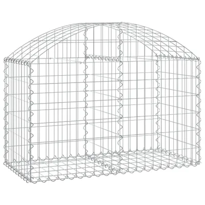 Produktbild von vidaXL Gabione mit Hochbogen 100x50x60/80 cm Verzinktes Eisen