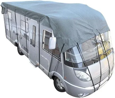 Produktbild von Famanu Caravan Schutzplane Grau 6 x 3 Meter - Wasserabweisend und UV-beständig
