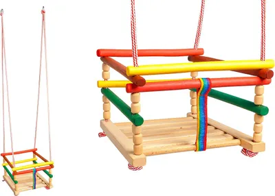 Produktbild von Kinderholzschaukel Buche EKO – massiv, sicher, für den Garten