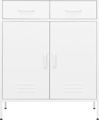 Produktbild von vidaXL Lagerschrank Weiß 80x35x101,5 cm Stahl