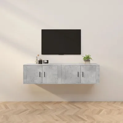 Produktbild von TV-Wandschränke 2 Stk. Betongrau 80x34,5x40 cm , TV-Schränke Design 2024