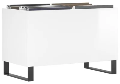 Produktbild von vidaXL Plattenschrank Hochglanz-Weiß 74,5x38x48 cm Holzwerkstoff
